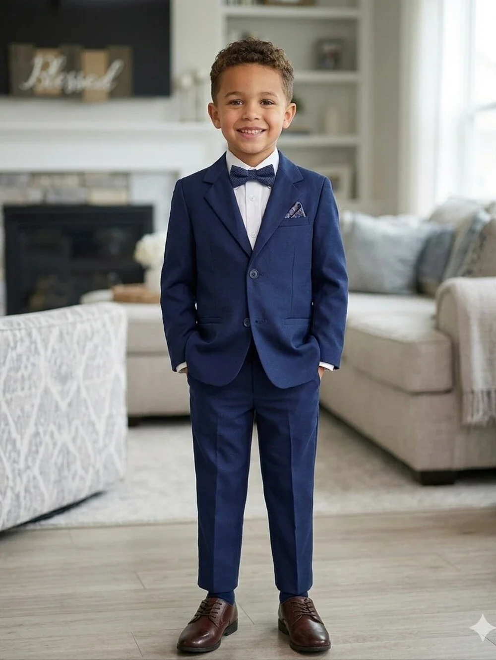Classic Navy Boys Suit Blazer and Pants